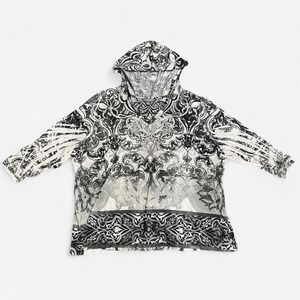 Y2K Black and White Hoodie